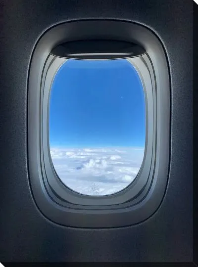 Постер Вид на небо из иллюминатора самолёта №2