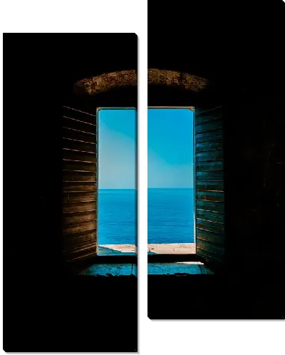 Модульная картина Окно с видом на море