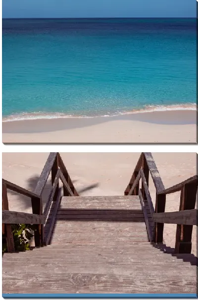 Модульная картина Лестница к морю