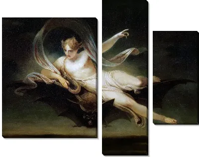 Картина Ариэль на летучей мыши (Ariel on a Bat’s Back)