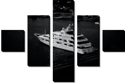 Модульная картина Белая яхта