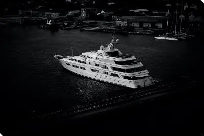 Постер Белая яхта