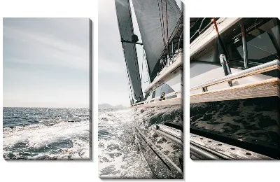 Модульная картина Вид с палубы яхты №2