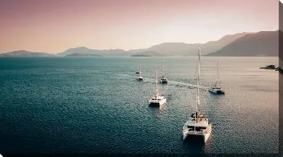 Постер Яхты в лучах заката №5