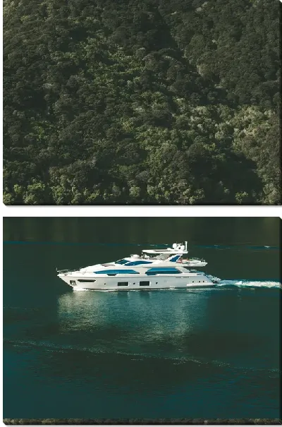 Модульная картина Яхта на рассвете