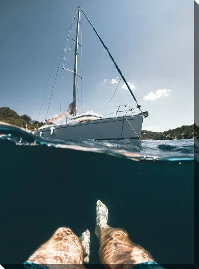 Постер Под водой и над водой