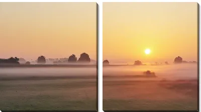 Солнце над туманной равниной