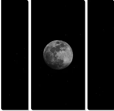 Модульная картина Луна и космос