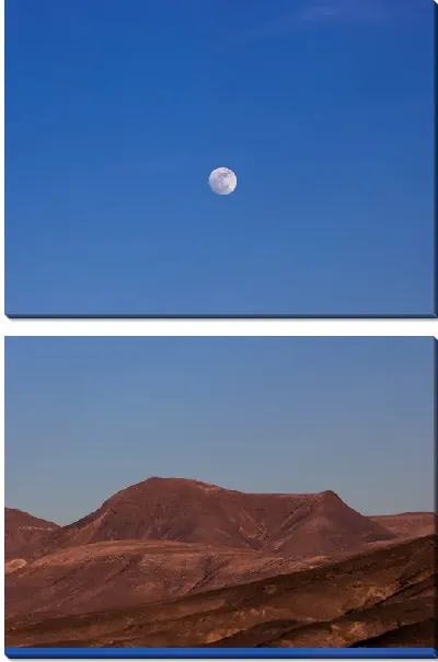 Модульная картина Луна в пустыне