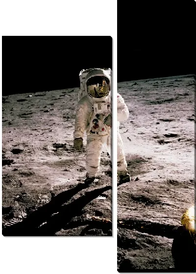 Модульная картина Космонавт на Луне