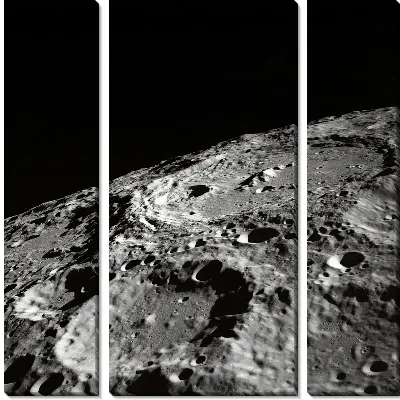 Модульная картина Лунные кратеры