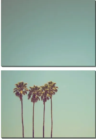 Модульная картина Три пальмы в стиле минимализм