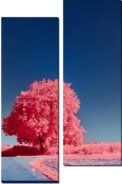 Модульная картина Розовое дерево №3