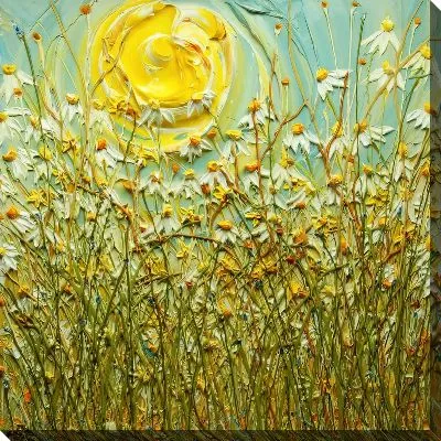 Объемная композиция с ромашками и Солнцем