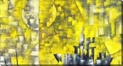 Картина маслом Желтая арт-композиция