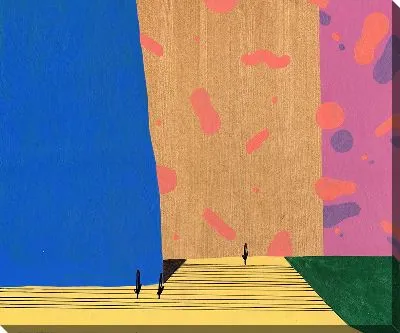 Картина маслом Движение геометрии