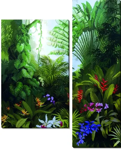 Модульная картина Тропический лес №43