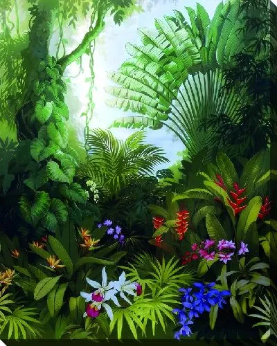 Картина маслом Тропический лес №43