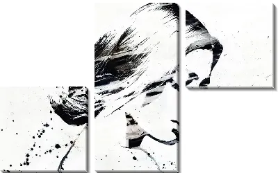 Модульная картина Рисунок девушки №34