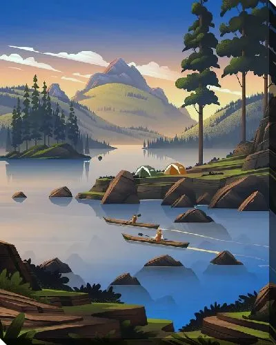 Постер Гребля на каноэ