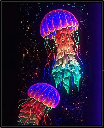 Картина Неоновые медузы