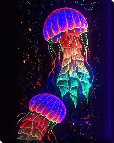 Постер Неоновые медузы