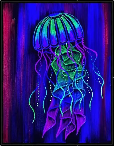 Картина Неоновая медуза №2