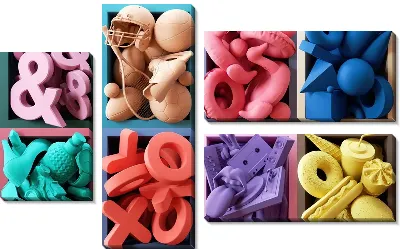 Модульная картина 3D композиция