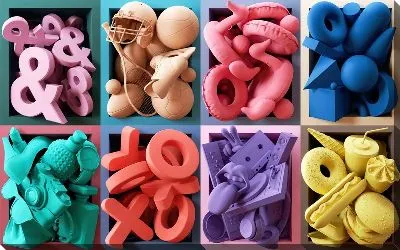 Постер 3D композиция