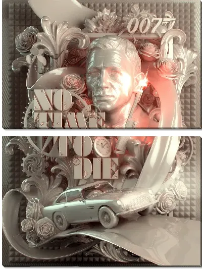 Модульная картина Агент 007 - No time to die