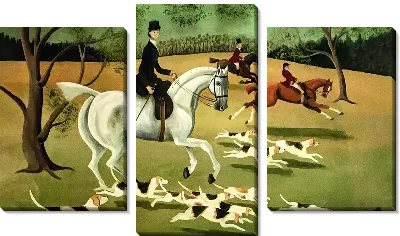 Модульная картина Охота на лис