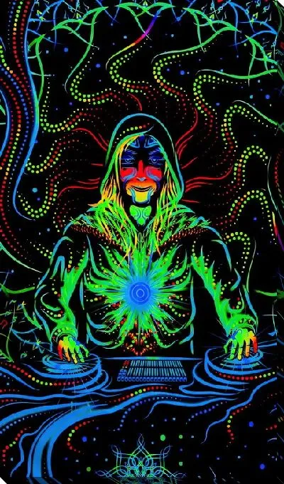 Картина маслом Неоновый диджей