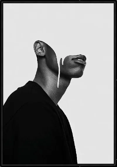 Картина Мужской силуэт с частью лица