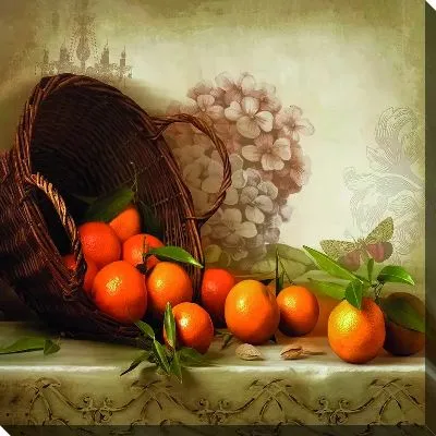 Картина маслом Натюрморт с мандаринами