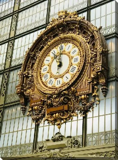 Постер Старинный часы на фасаде