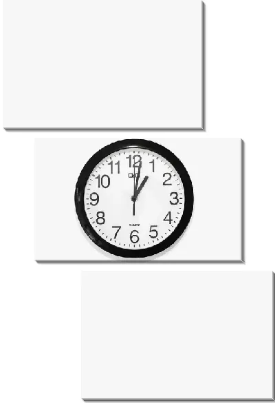 Модульная картина Круглые часы на стене