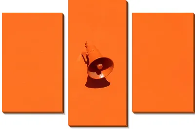 Модульная картина Оранжевый громкоговоритель