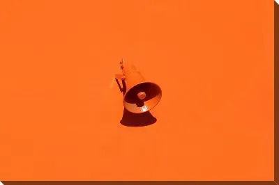 Постер Оранжевый громкоговоритель