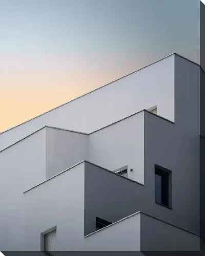 Постер Многоуровневый фасад здания