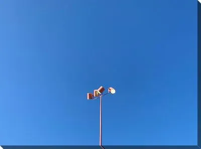 Постер Уличный столб со светильниками