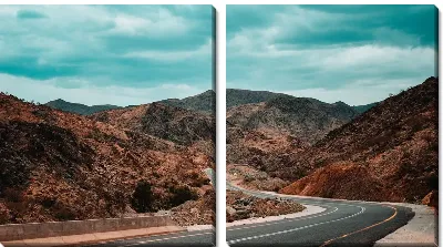 Модульная картина Трасса между гор