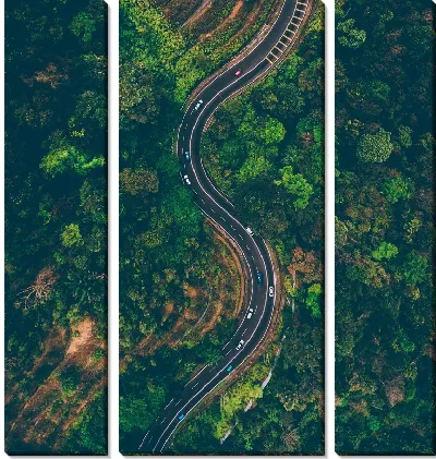 Модульная картина Трасса - вид сверху