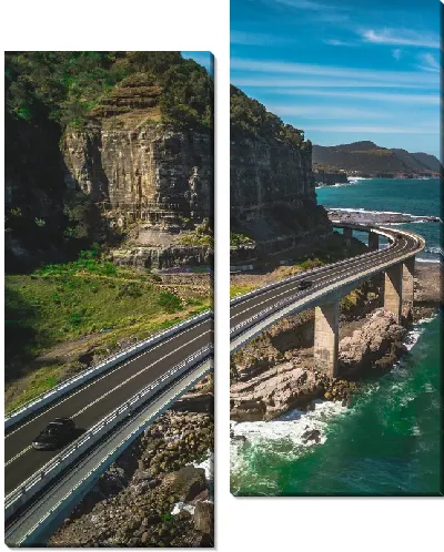 Модульная картина Трасса на эстакаде