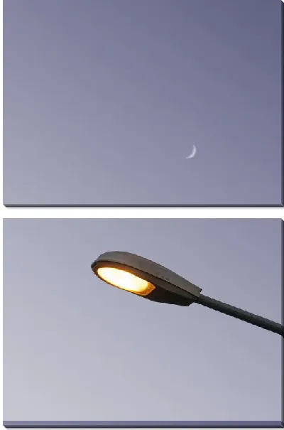 Модульная картина Фонарь и Луна