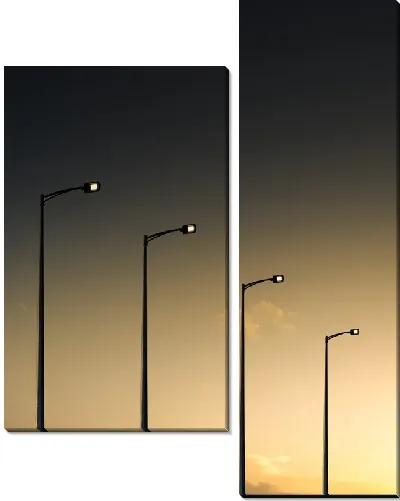 Модульная картина Фонари на рассвете