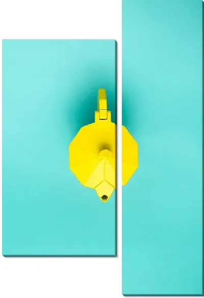 Модульная картина Желтый кофейник