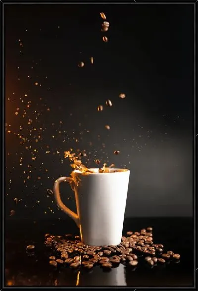 Картина Чашка кофе и зерна