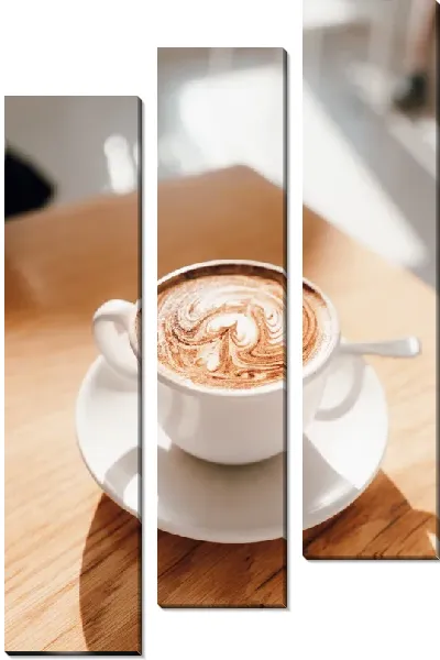 Модульная картина Белая чашка с кофе №2