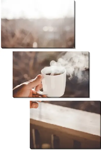 Модульная картина Чашка кофе с паром