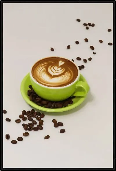 Картина Кофе в зеленой чашке